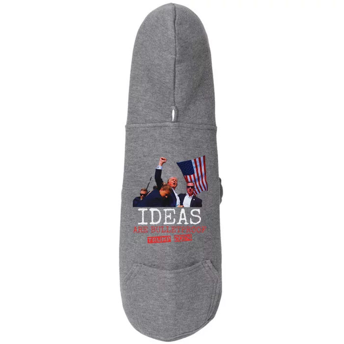 Trump 2024 Ideas Are Bulletproof Bold Design Doggie 3-End Fleece Hoodie