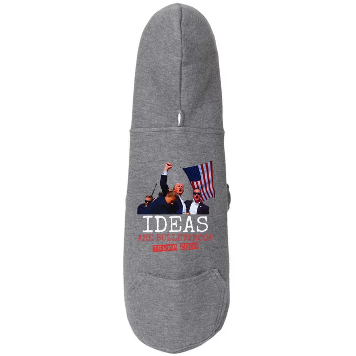 Trump 2024 Ideas Are Bulletproof Trump 2024 Doggie 3-End Fleece Hoodie