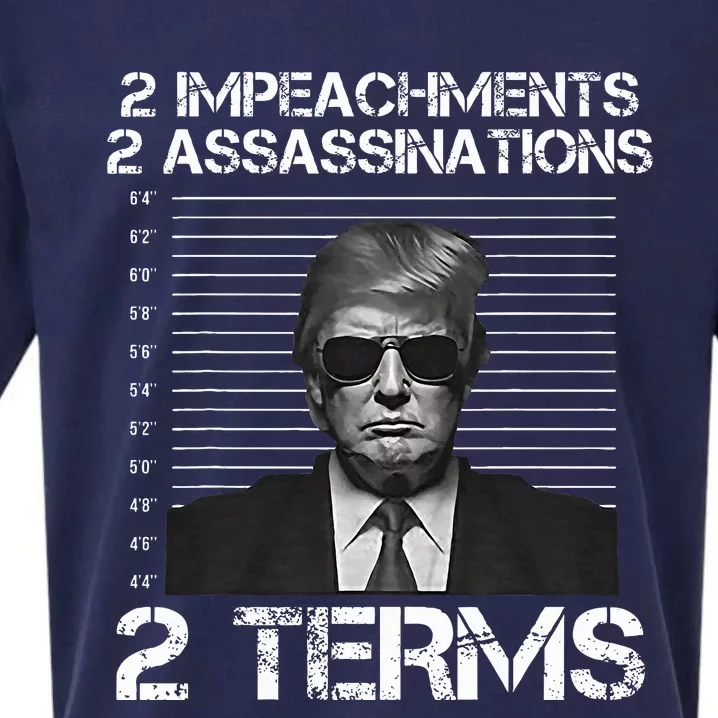 Trump 2 Impeachments 2 Assassinations 2 Terms Sueded Cloud Jersey T-Shirt