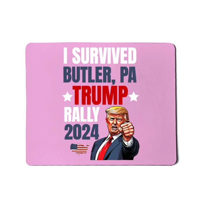 Trump 2024 I Survived Trump Rally Butler Pa Shooting Ear Mousepad