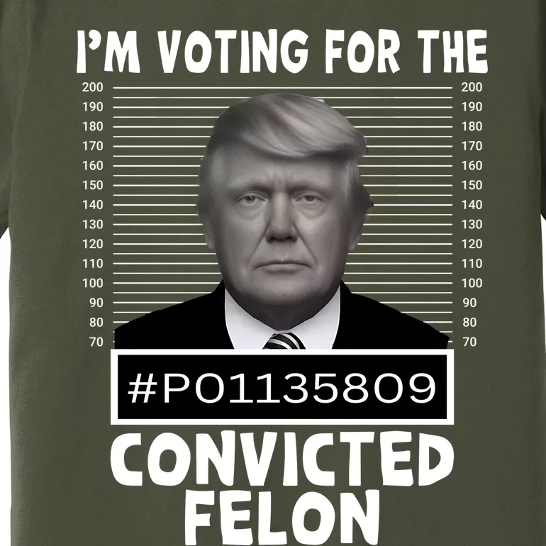 Trump 2024 Im Voting For The Convicted Felon Premium T-Shirt