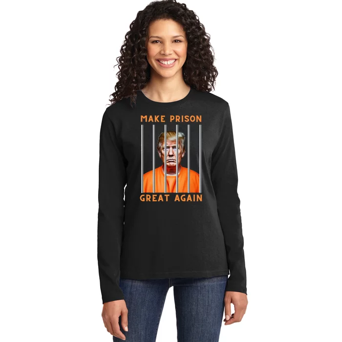 Trump 2024 In Prison Ladies Long Sleeve Shirt