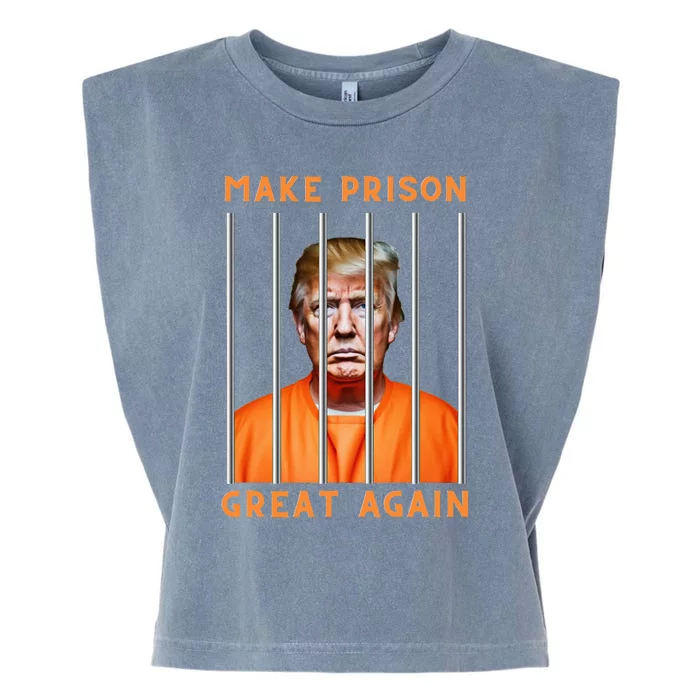 Trump 2024 In Prison Garment-Dyed Women's Muscle Tee