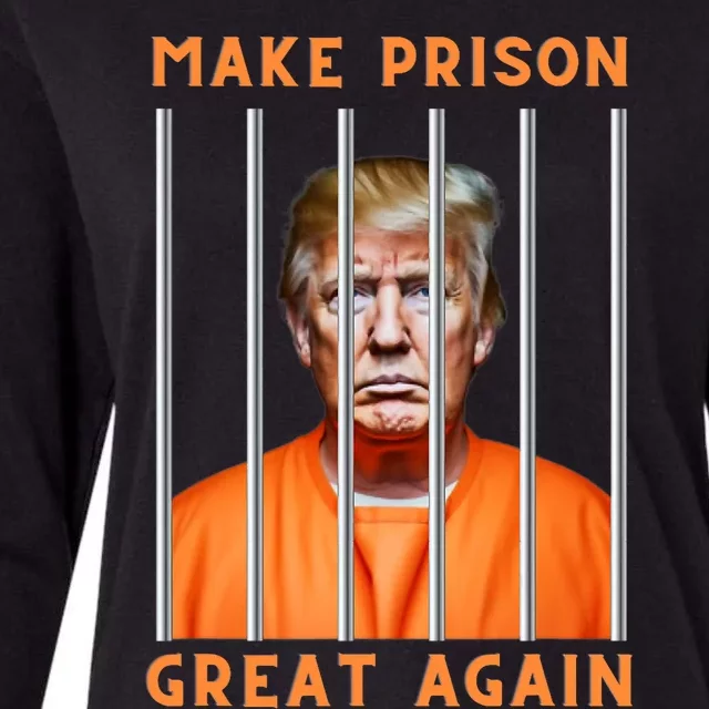 Trump 2024 In Prison Womens Cotton Relaxed Long Sleeve T-Shirt