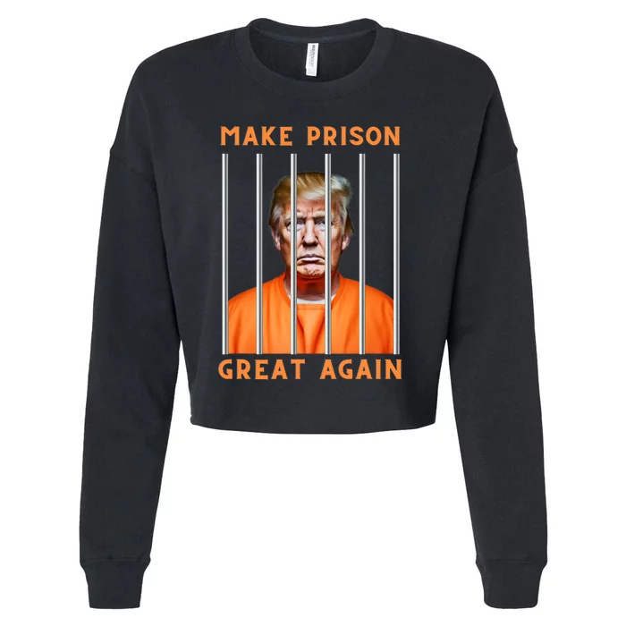 Trump 2024 In Prison Cropped Pullover Crew