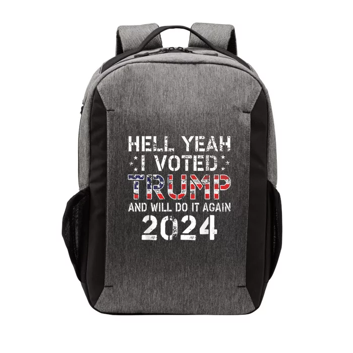 Trump 2024 I Voted Trump Flag Tee Maga Usa Flag Trump 2024 Vector Backpack