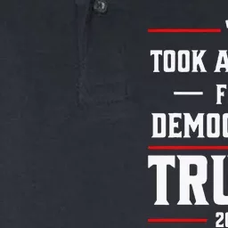 Trump 2024 I Took A Bullet For Democracy Softstyle Adult Sport Polo