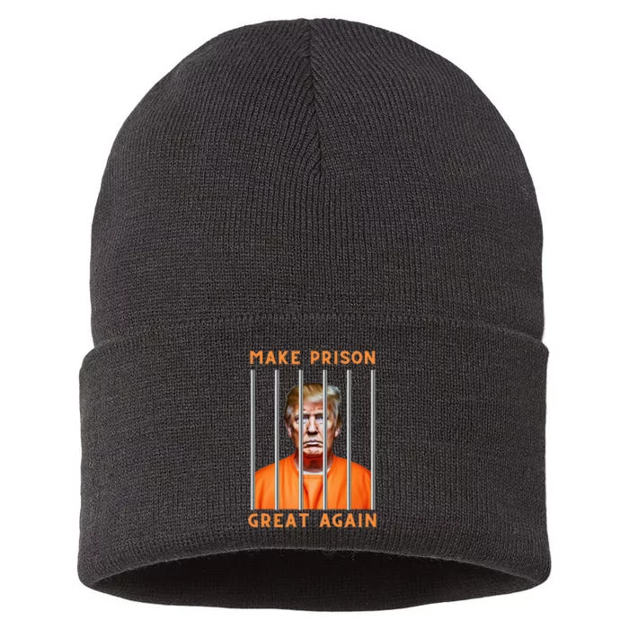 Trump 2024 In Prison Sustainable Knit Beanie