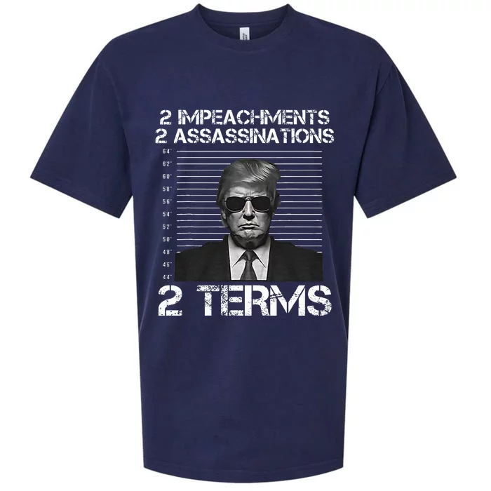 Trump 2 Impeachments 2 Assassinations 2 Terms Sueded Cloud Jersey T-Shirt