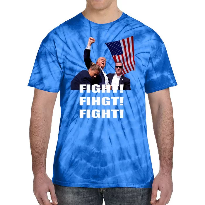 Trump 2024 I Fully Endorse President Trump Fight Fight Fight Tie-Dye T-Shirt