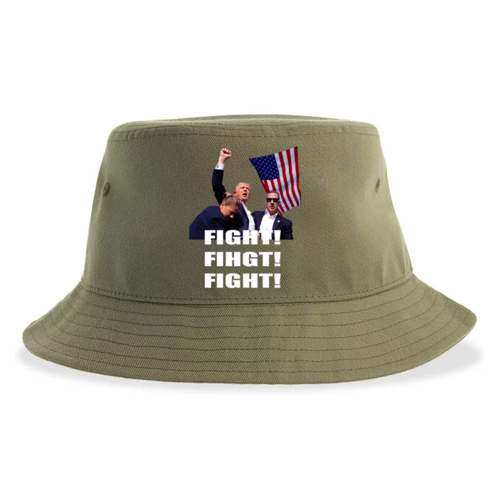 Trump 2024 I Fully Endorse President Trump Fight Fight Fight Sustainable Bucket Hat