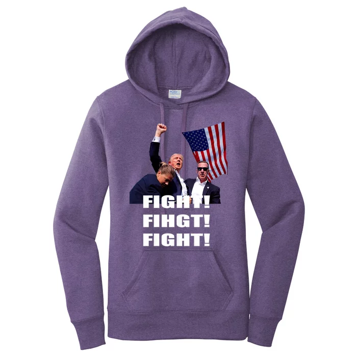 Trump 2024 I Fully Endorse President Trump Fight Fight Fight Women's Pullover Hoodie