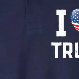 Trump 2024 I Love Trump America Heart Usa Love Donald Trump Softstyle Adult Sport Polo