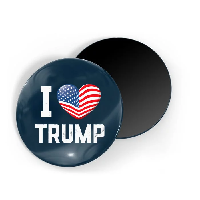 Trump 2024 I Love Trump America Heart Usa Love Donald Trump Magnet