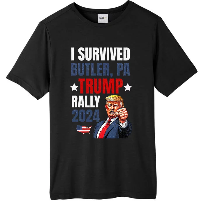 Trump 2024 I Survived Trump Rally Butler Pa Shooting Ear ChromaSoft Performance T-Shirt