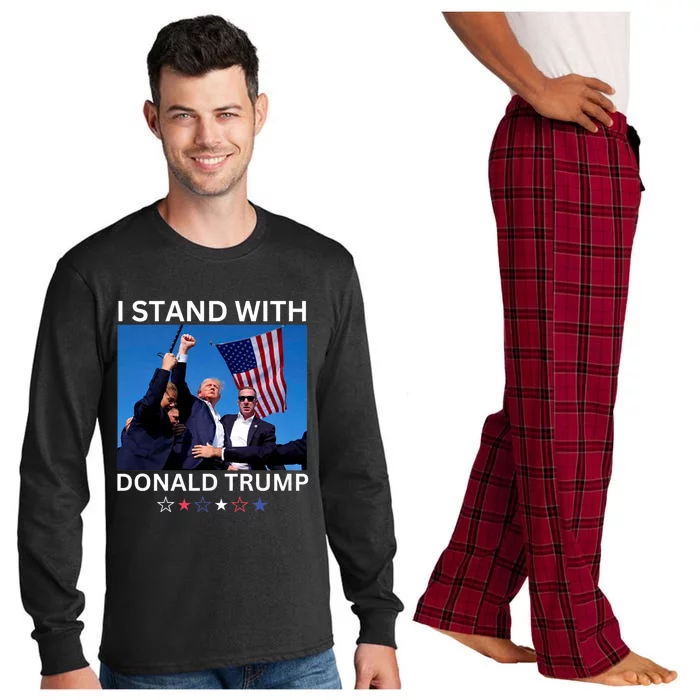 Trump 2024 I Stand With Donald Trump After Shooting At Rally Long Sleeve Pajama Set