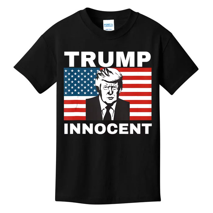 Trump 2024 Innocent TRUMP ProTrump AntiDemocrat Kids T-Shirt