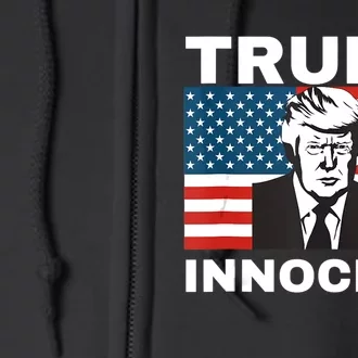 Trump 2024 Innocent TRUMP ProTrump AntiDemocrat Full Zip Hoodie