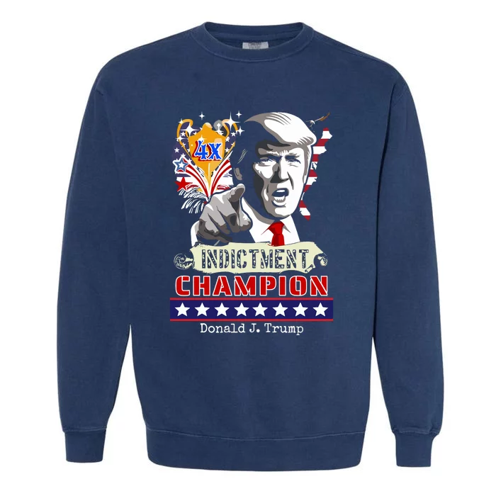 Trump 2024 Indictment Champion Garment-Dyed Sweatshirt