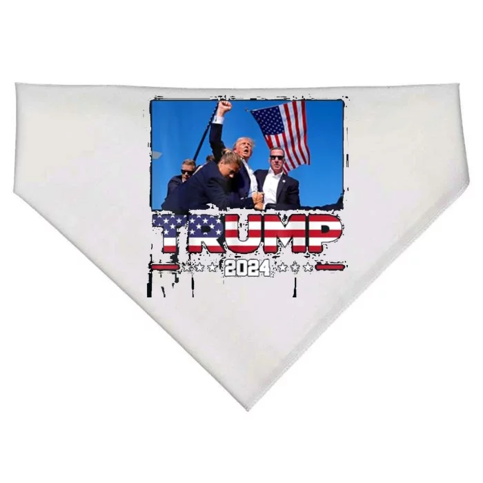 Trump 2024 ILl Never Stop Fighting For My Country USA-Made Doggie Bandana