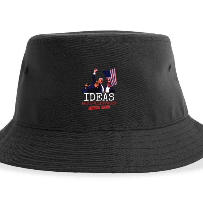 Trump 2024 Ideas Are Bulletproof Trump 2024 Sustainable Bucket Hat