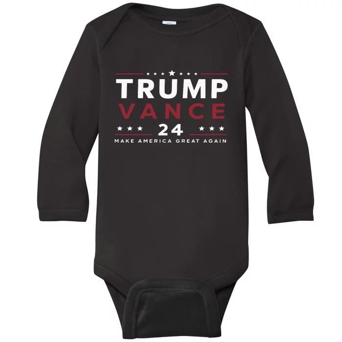 Trump 2024 Jd Vance Trump Vance 24 Baby Long Sleeve Bodysuit