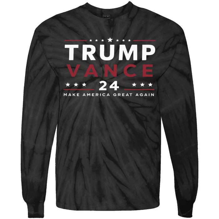 Trump 2024 Jd Vance Trump Vance 24 Tie-Dye Long Sleeve Shirt