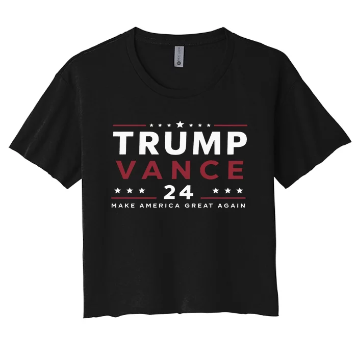 Trump 2024 Jd Vance Trump Vance 24 Women's Crop Top Tee