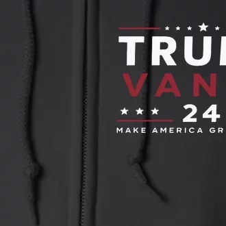 Trump 2024 Jd Vance Trump Vance 24 Full Zip Hoodie