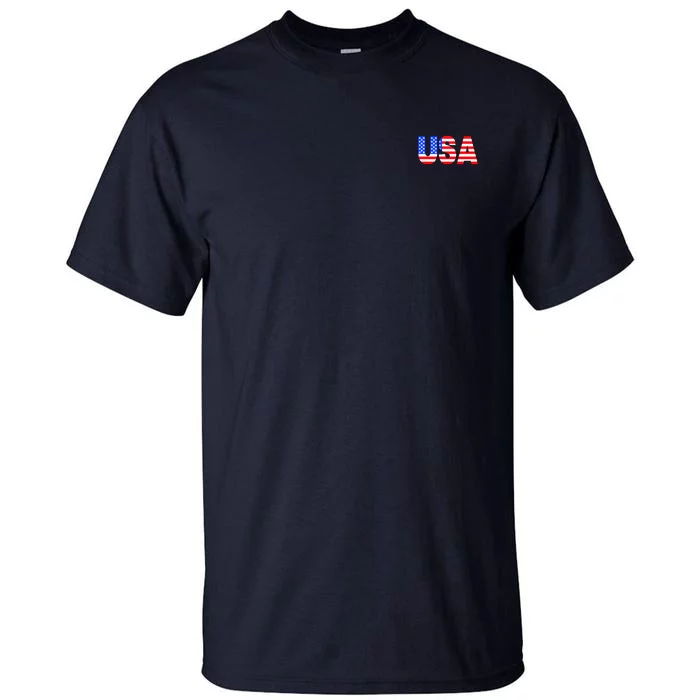 Trump 24 Jersey Style Front Pocket Logo and Back Tall T-Shirt