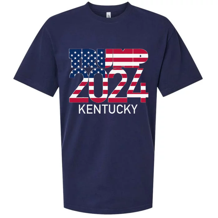 Trump 2024 Kentucky Sueded Cloud Jersey T-Shirt