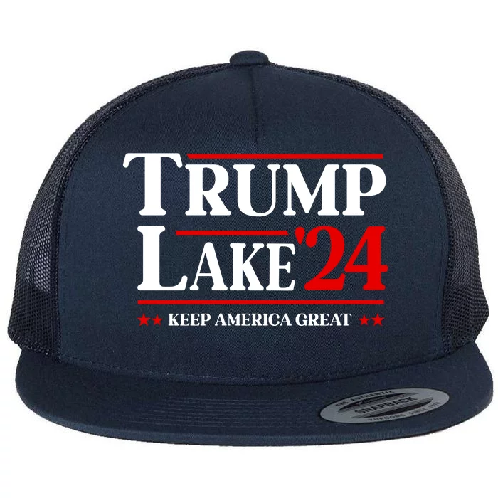 Trump 2024 Keep America Great Again Flat Bill Trucker Hat