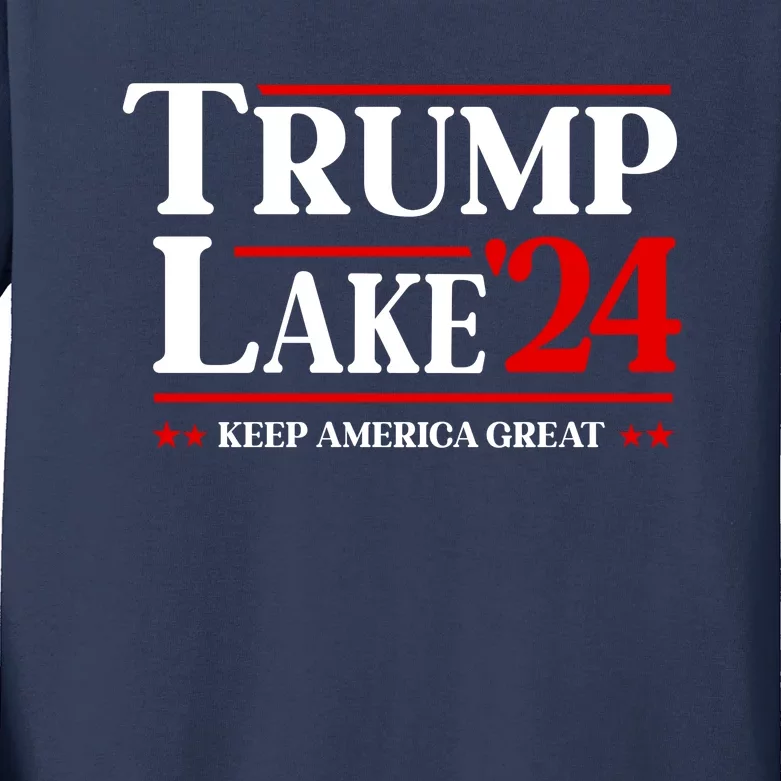 Trump 2024 Keep America Great Again Kids Long Sleeve Shirt