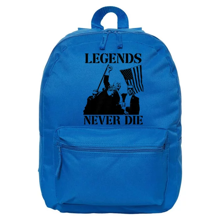 Trump 2024 Legends Never Die Trump 2024 Pennsylvania Rally Patriot 16 in Basic Backpack