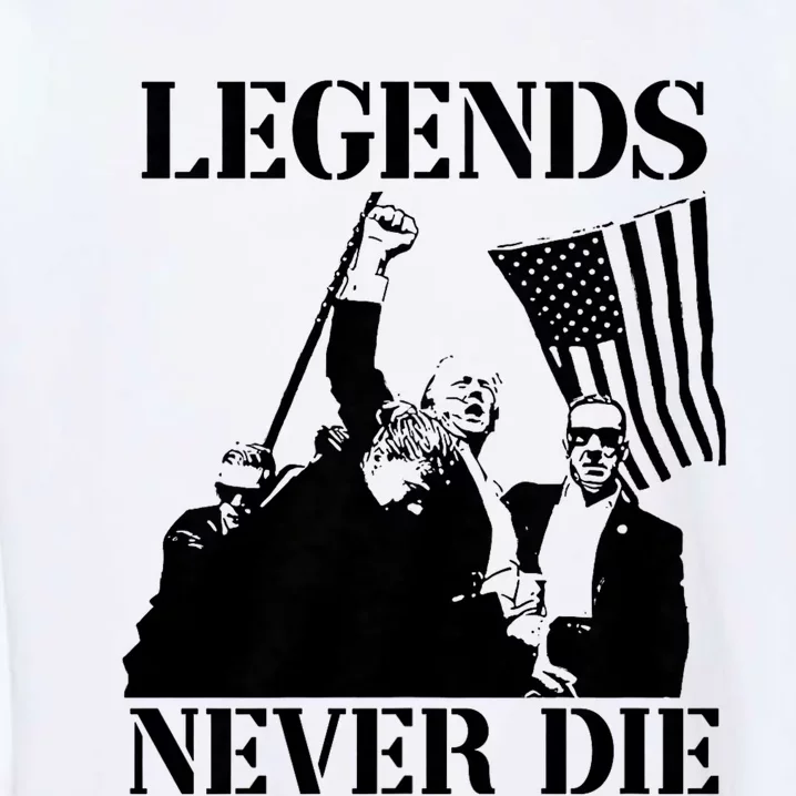 Trump 2024 Legends Never Die Trump 2024 Pennsylvania Rally Patriot Garment-Dyed Sweatshirt