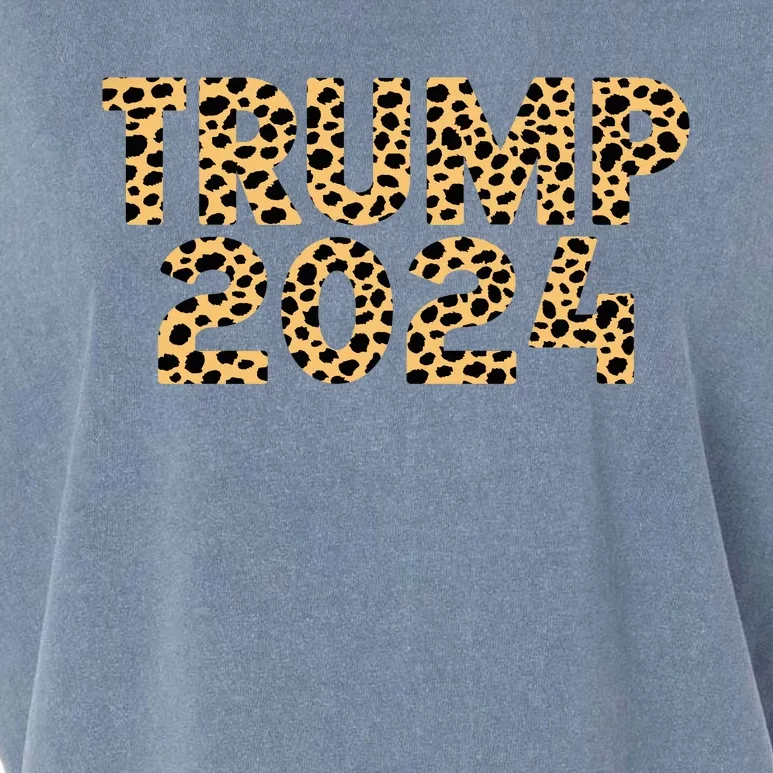 Trump 2024 Leopard Design Garment-Dyed Women's Muscle Tee