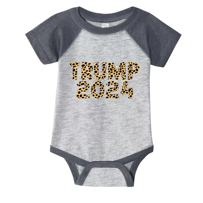 Trump 2024 Leopard Design Infant Baby Jersey Bodysuit