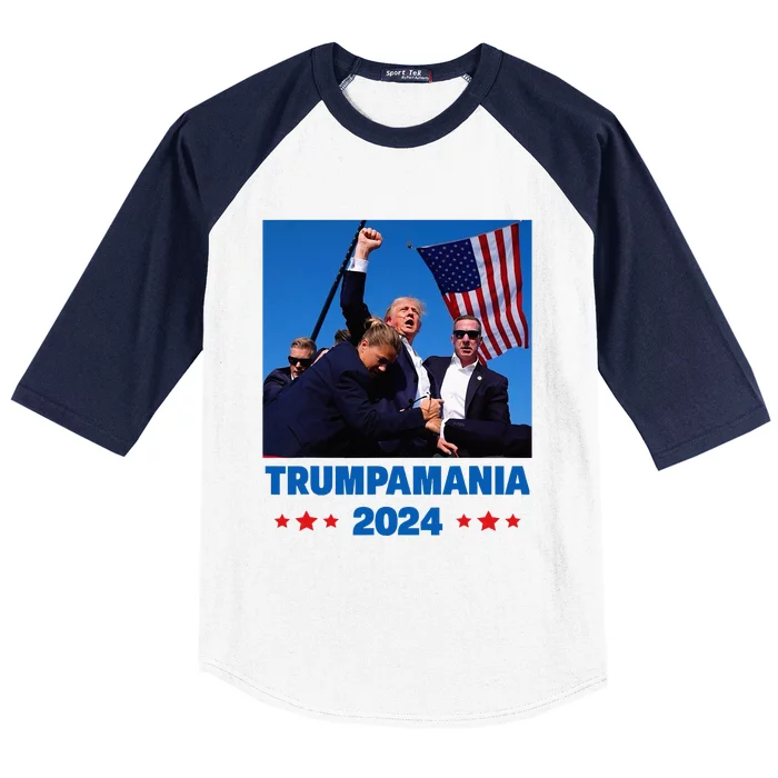 Trumpamania 2024 Let Trumpamania Run Way Brother Baseball Sleeve Shirt