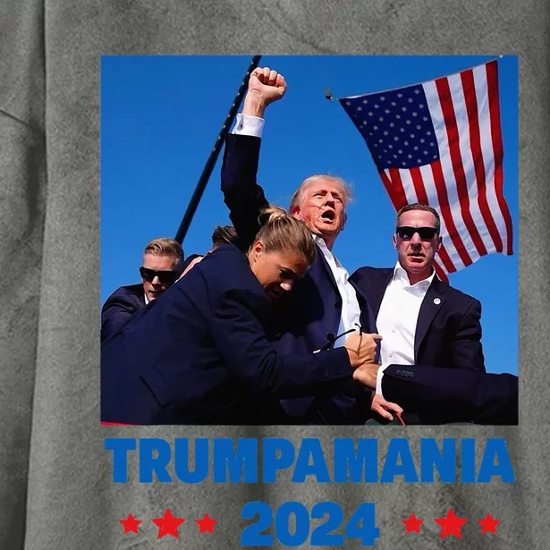 Trumpamania 2024 Let Trumpamania Run Way Brother Hooded Wearable Blanket