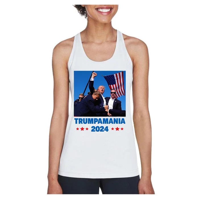 Trumpamania 2024 Let Trumpamania Run Way Brother Women's Racerback Tank