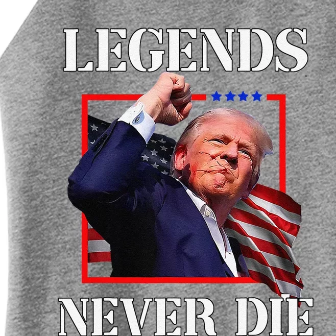 Trump 2024 Legends Never Die Fight Trump Fist Pump Shot Women’s Perfect Tri Rocker Tank