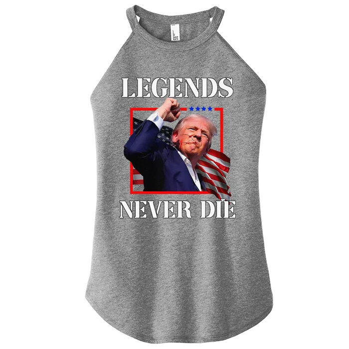 Trump 2024 Legends Never Die Fight Trump Fist Pump Shot Women’s Perfect Tri Rocker Tank