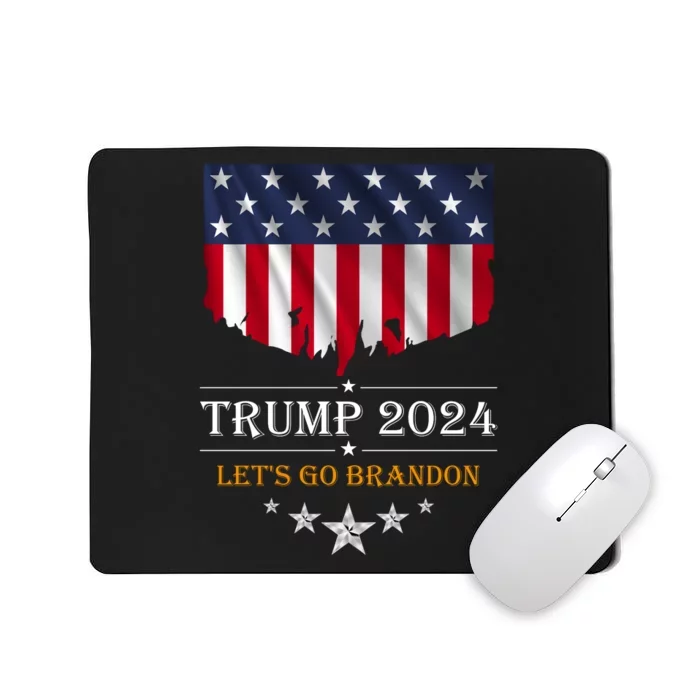 Trump 2024 Lets Go Brandon U.S Flag Mousepad