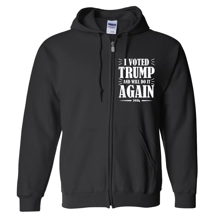 Trump 2024: Legacy Unwavering Full Zip Hoodie