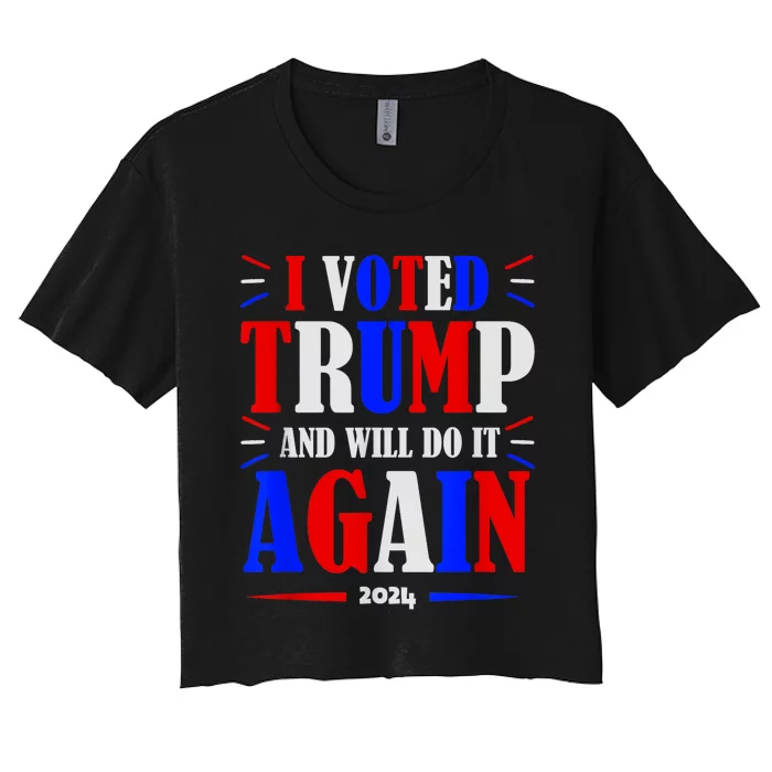 Trump 2024: Legacy Unwavering Women's Crop Top Tee