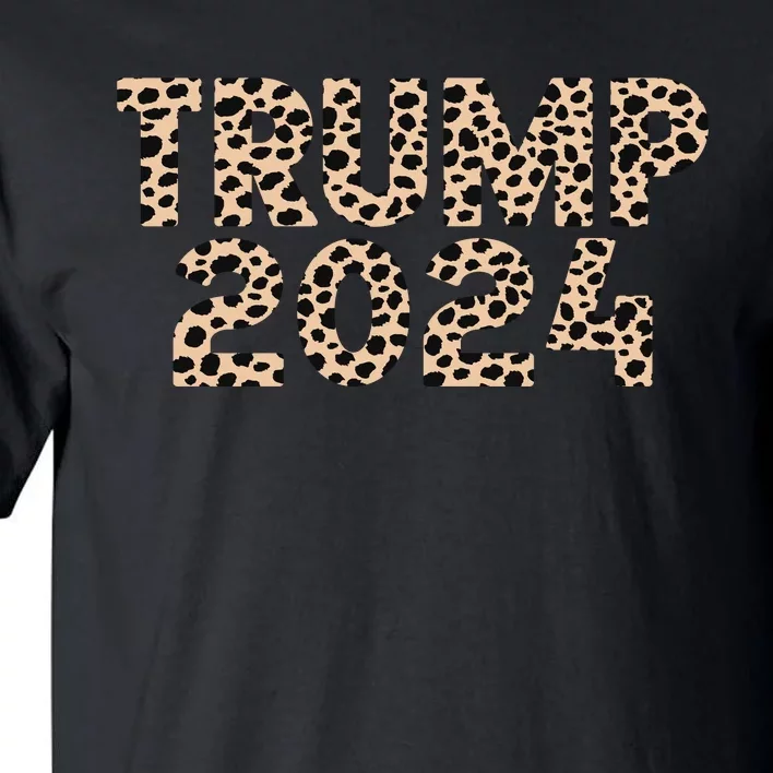 Trump 2024 Leopard Print Support Graphic Tall T-Shirt