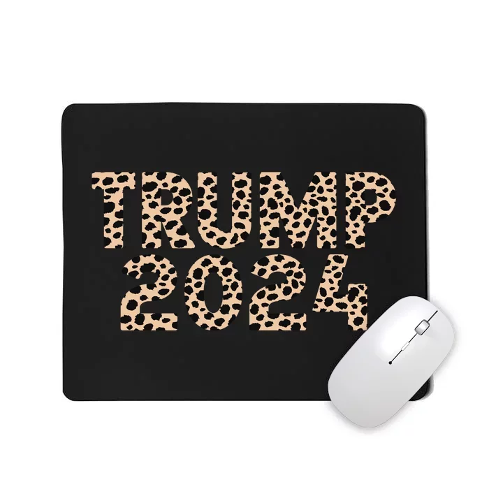 Trump 2024 Leopard Print Support Graphic Mousepad