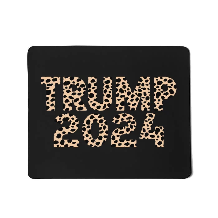 Trump 2024 Leopard Print Support Graphic Mousepad