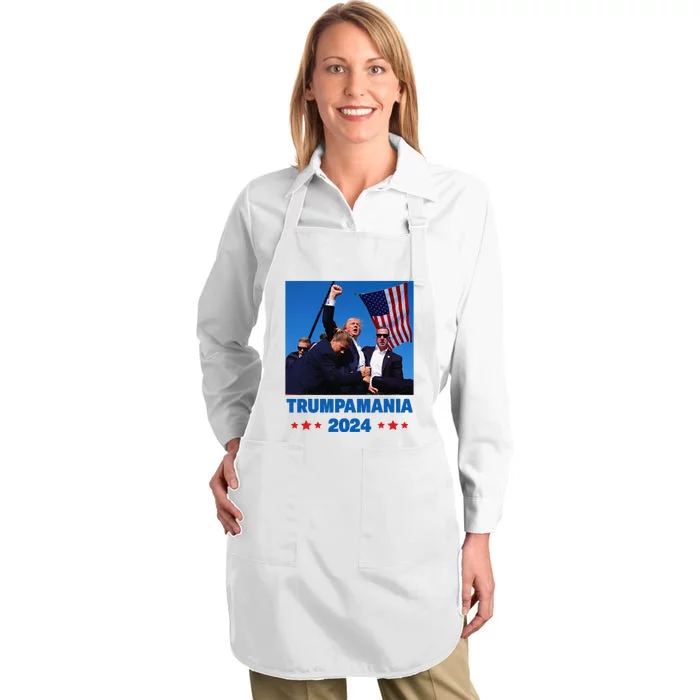 Trumpamania 2024 Let Trumpamania Run Way Brother Full-Length Apron With Pocket