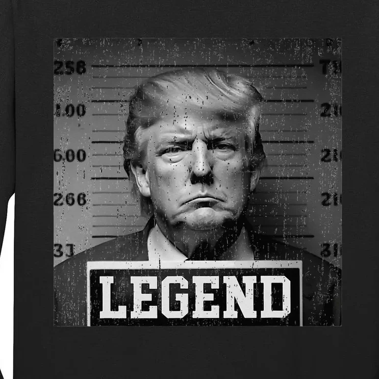 Trump 2024 Mugshot President Legend Tall Long Sleeve T-Shirt